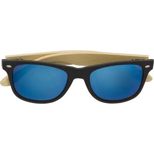 Luis Sonnenbrille in Blau - Stilvoller Bambus und ABS, UV-Schutz