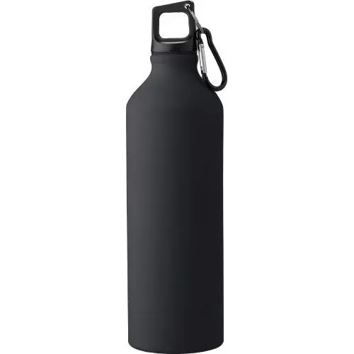 Miles Aluminium-Wasserflasche, 500ml, Mattschwarz