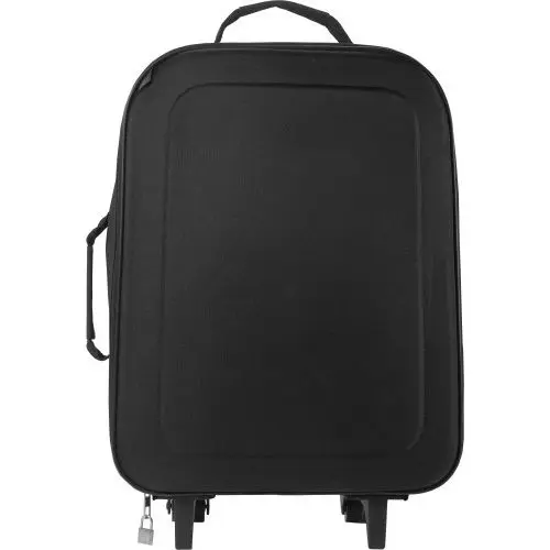 Robuster Polyester Trolley Jordana - Vielseitiger Reisetrolley in Schwarz