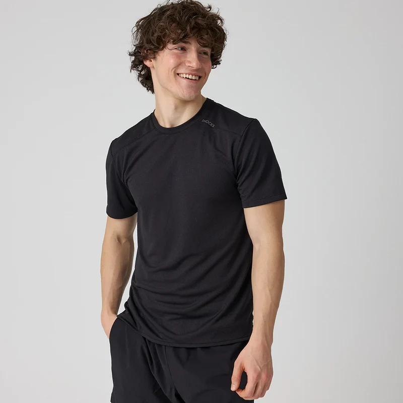 Trainingsshirt Mesh Herren | Schwarz