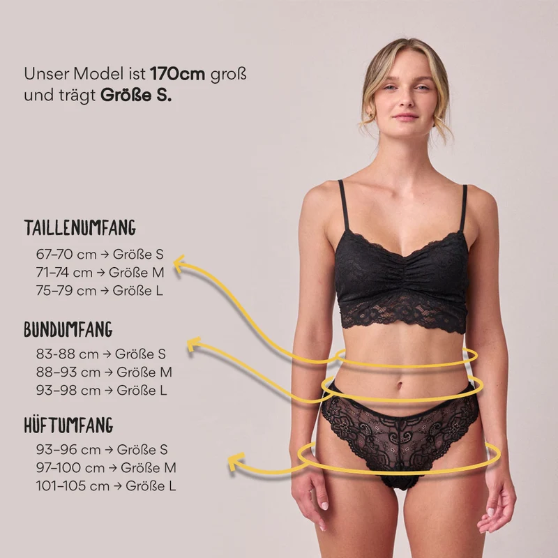 Brazilian Slips aus Spitze | Schwarz