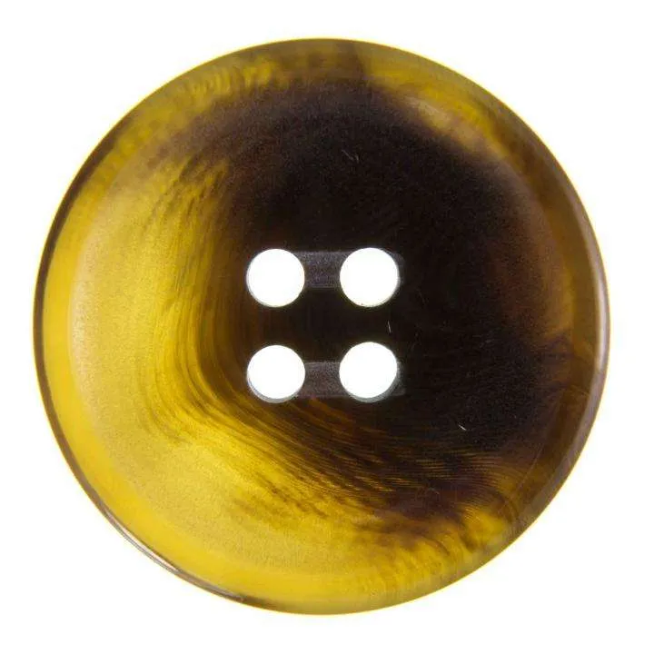 Hornimitatknopf Braun 4-Loch-Knopf – Mantel- und Jackenknopf KBR-205