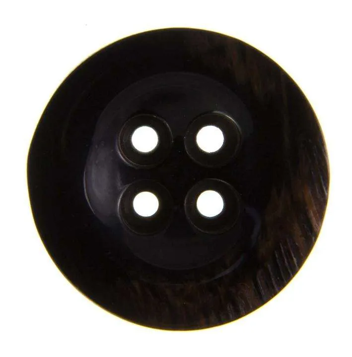 Hornimitatknopf Braun 4-Loch-Knopf – Mantelknopf KBR-211-D