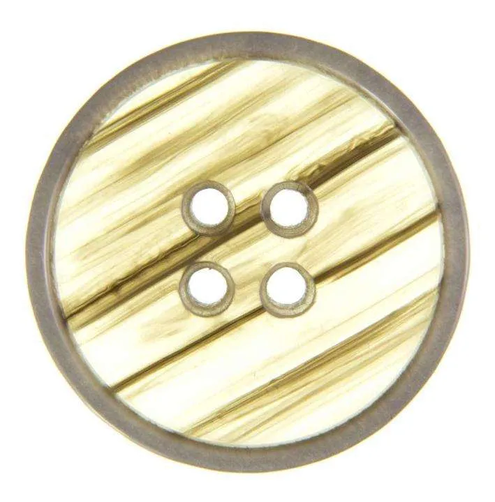 Hornimitatknopf Braun 4-Loch-Knopf – Blazer- und Sakkoknopf KBR-209
