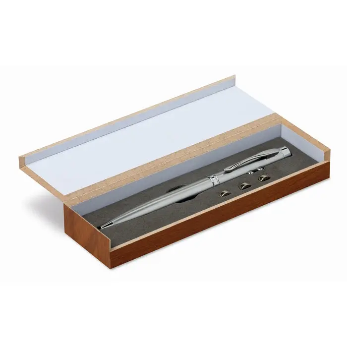 ALASKA Laserpointer mit Touchpen in Silber – Multifunktional & Elegant