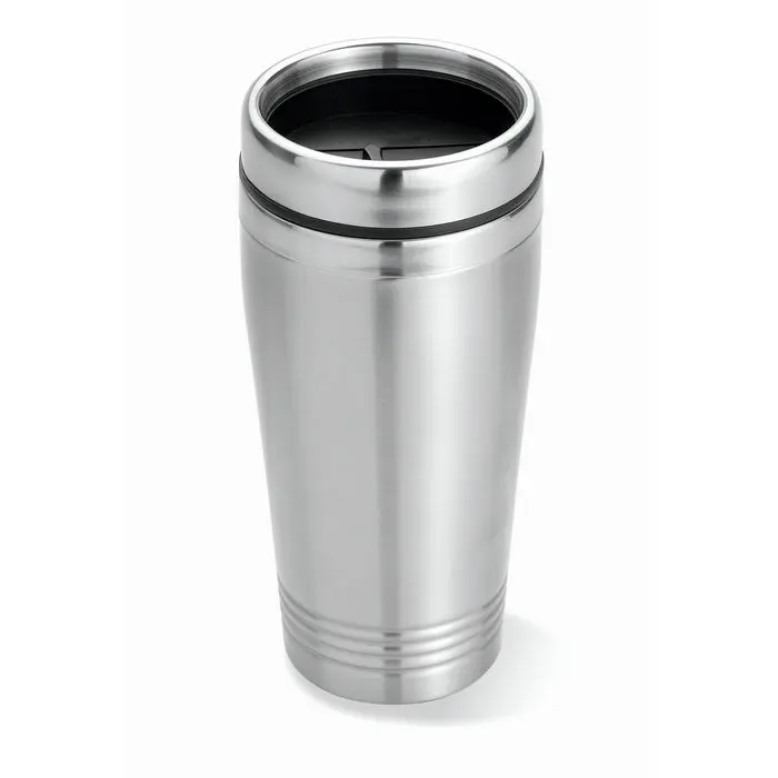RODEODRIVE Edelstahl Trinkbecher 400ml in Mattsilber: Elegant & Langlebig