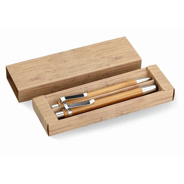 BAMBOOSET Schreibset aus Bambus – Natürliches Holzdesign