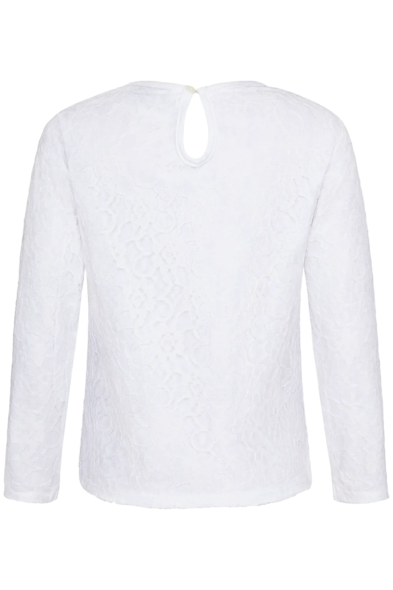 Mädchen Dirndbluse Trachtenbluse mit Spitze