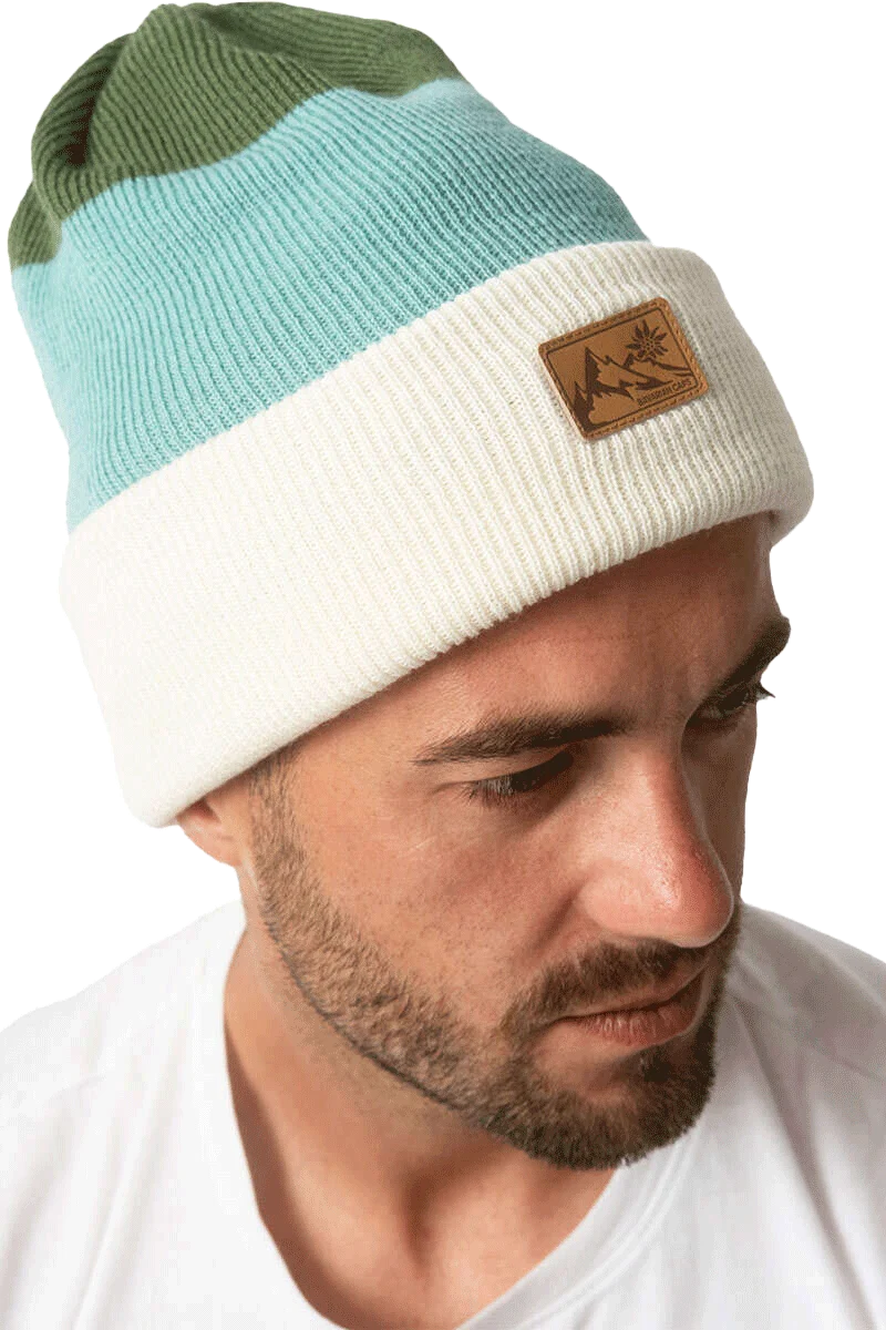 Long-Beanie Unisex mit Lederpatch