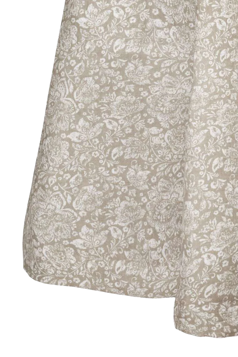 Leinenrock lang reines Blumenmuster