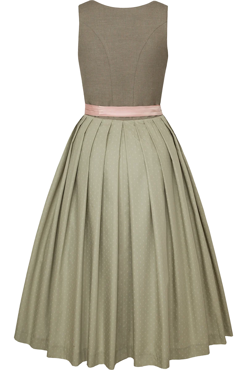 Leinendirndl lang mit floralem Muster