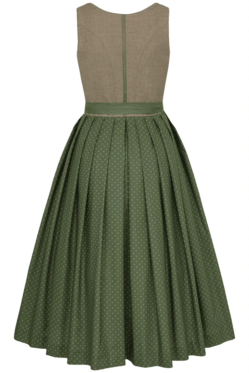 Leinendirndl Blumenprint gemustert lang