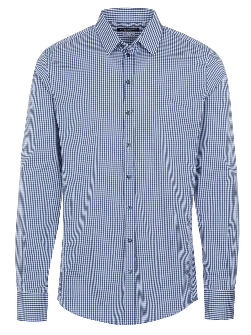 Dolce & Gabbana SICILIA Hemd weiß-blau