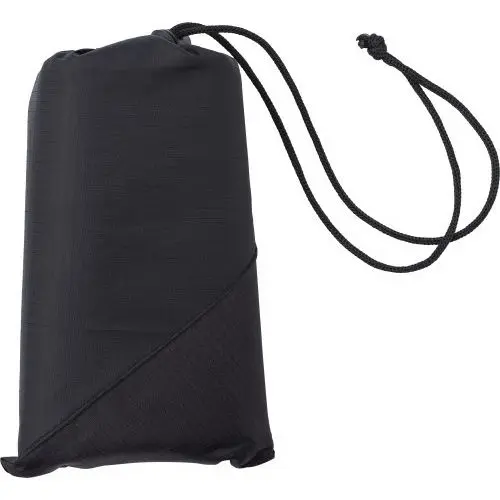 Faltbare Decke aus Polyester Amal - Kompakte schwarze Decke für unterwegs