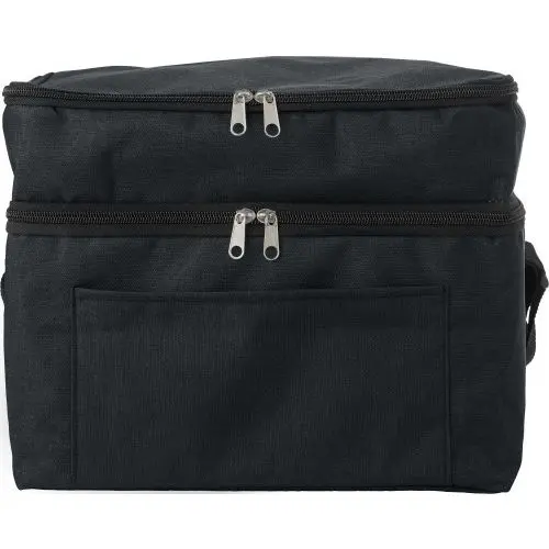 Schwarze Troy rPET-Kühltasche - Elegant & Umweltfreundlich
