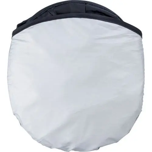 Silberne Sonnenblende aus 170T-Polyester, UV-Schutz & Faltbar