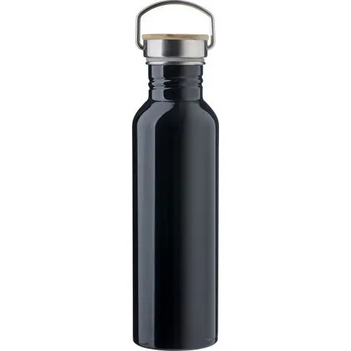 Mohnblume Edelstahl-Wasserflasche, 500ml, Schwarzes Finish