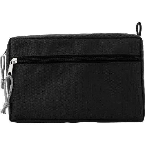 Natasha rPET Kosmetiktasche in Schwarz - Nachhaltig & Stilvoll, 100 Zeichen