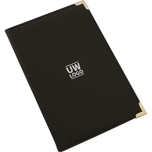 PU-Konferenzmappe Jovita mit Metallecken – elegant schwarz