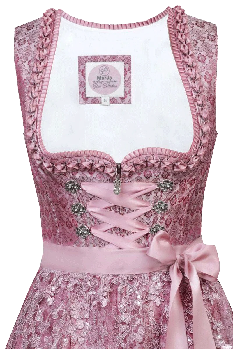 Mini-Dirndl mit Spitzenschürze