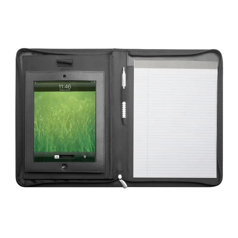 REFLECTS-PEKING DIN A4 Schreibmappe - Eleganter Dokumentenhalter, Schwarz