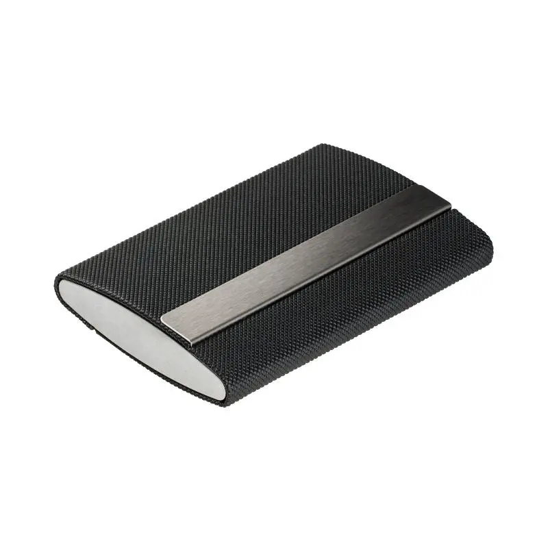 Kredit- und Visitenkartenbox RE98-DERRY in Schwarz-Silber - Elegantes & Funktionales Design