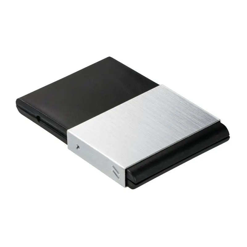 Elegante Kartenbox REFLECTS-SARZEDO - Schwarz und Silber für Kredit- und Geschäftskarten