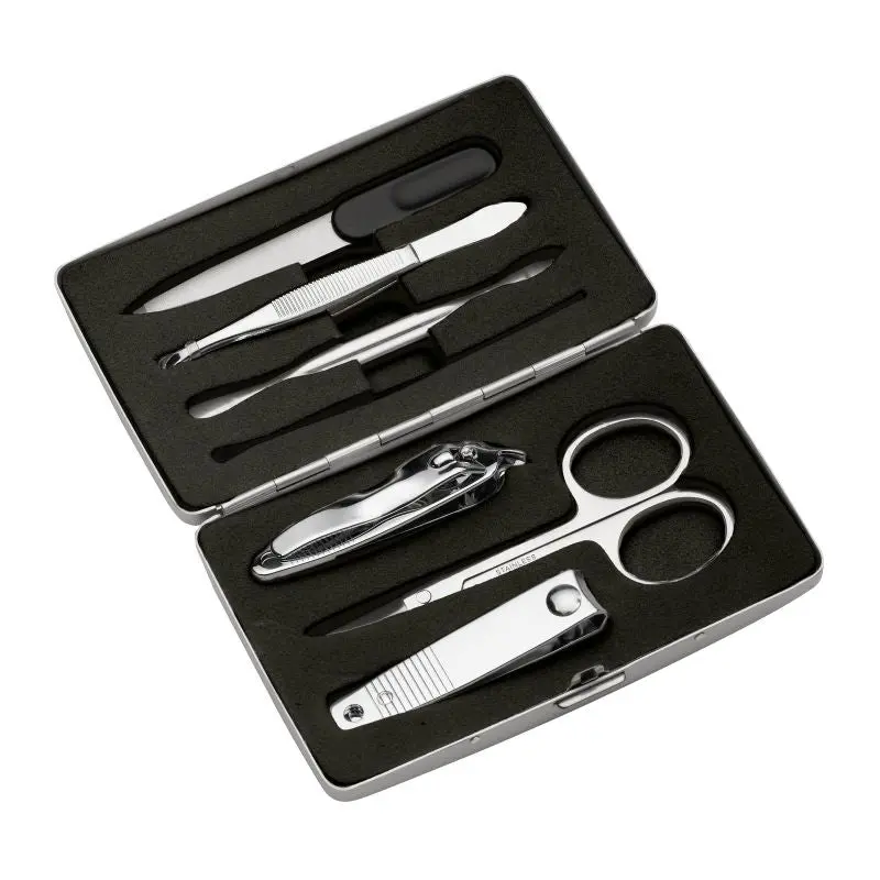 RE98-PIETRASANTA Deluxe Maniküre-Set, 5-teilig, Silber