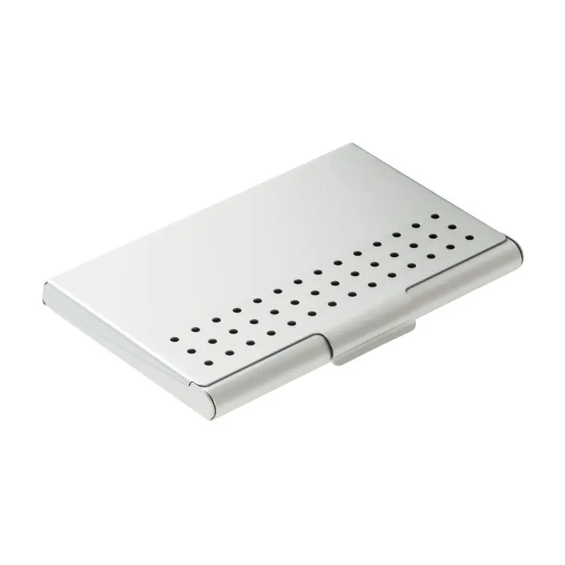 Kredit- und Visitenkartenbox REFLECTS-NAME - silber: Stilvolles und funktionales Kartenetui