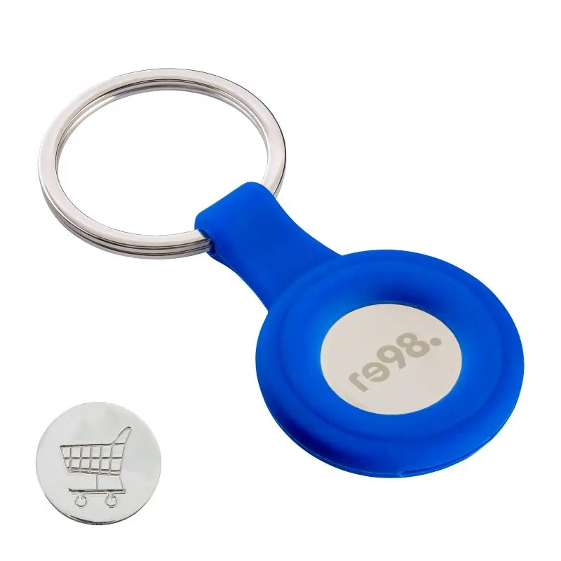 RE98-Portola Schlüsselanhänger, Blau-Silber, Elegant & Modern