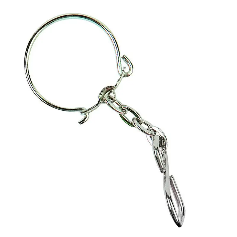 Silberne Schlüsselkette mit S-Haken - Praktisches Accessoire