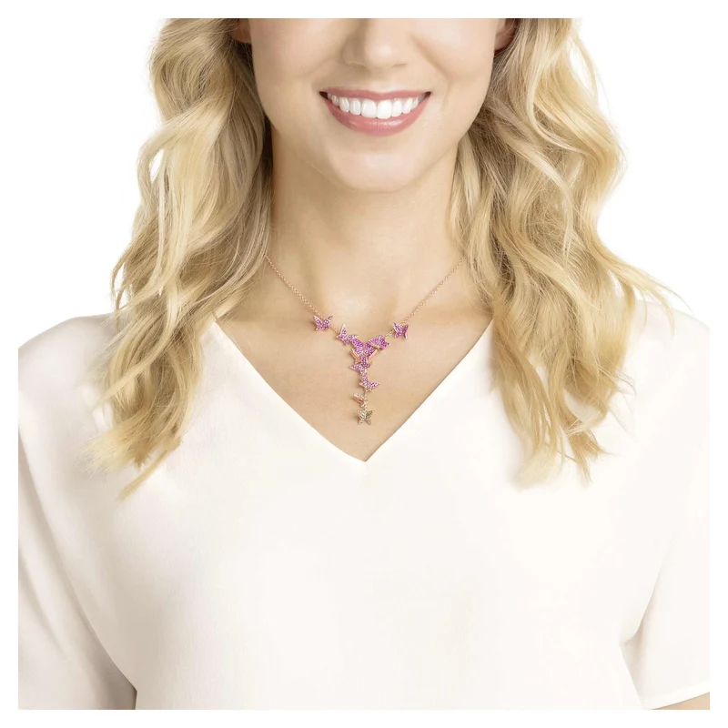 Swarovski Halskette Damen Lilia Schmetterling Roségold 5368428