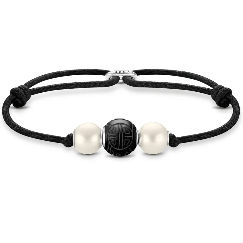 Thomas Sabo Armband Bead schwarz, weiß A2076-451-11-L22V