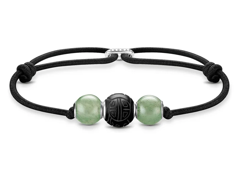 Thomas Sabo Armband Bead schwarz, grün A2079-811-11-L22V