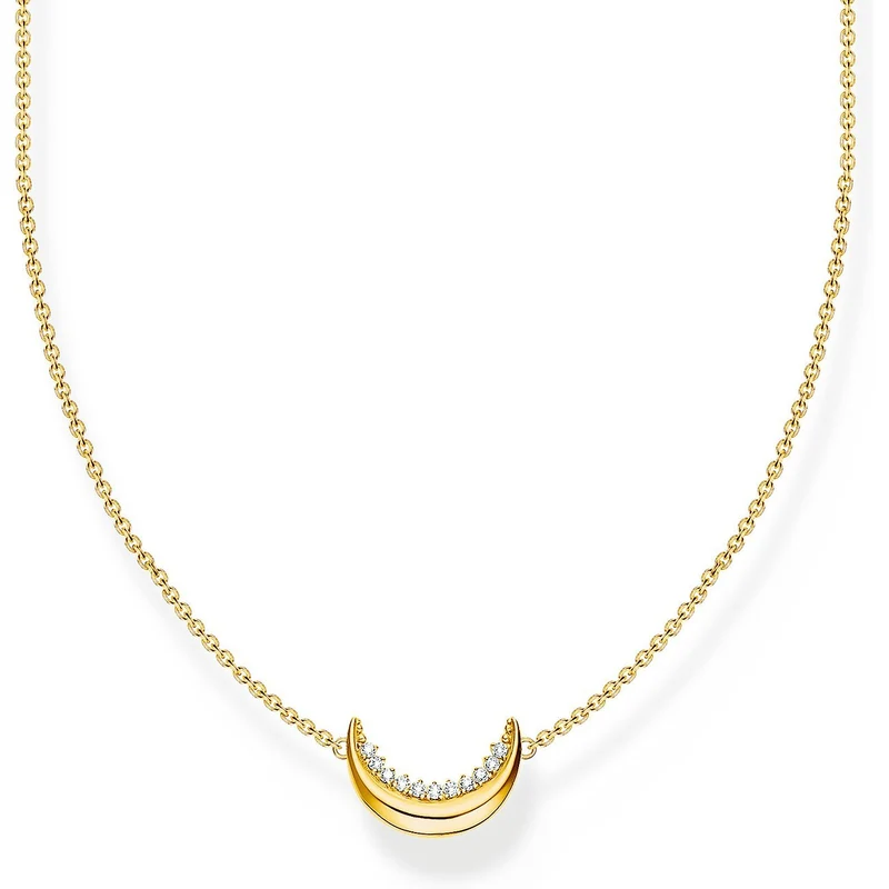 THOMAS SABO Halskette Damen Moon Romance Silber / Goldmodell KE2299‑414‑14‑L45V
