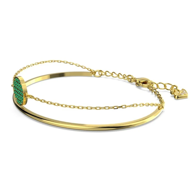 Swarovski Damen Ginger Armband Armreif Grün, Goldlegierungsschicht 5642949