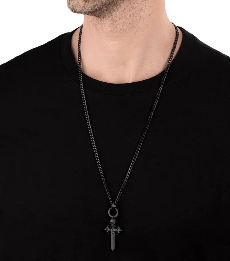 Police Herren Halskette Kudos Schwarz Metall PEJGN2112802