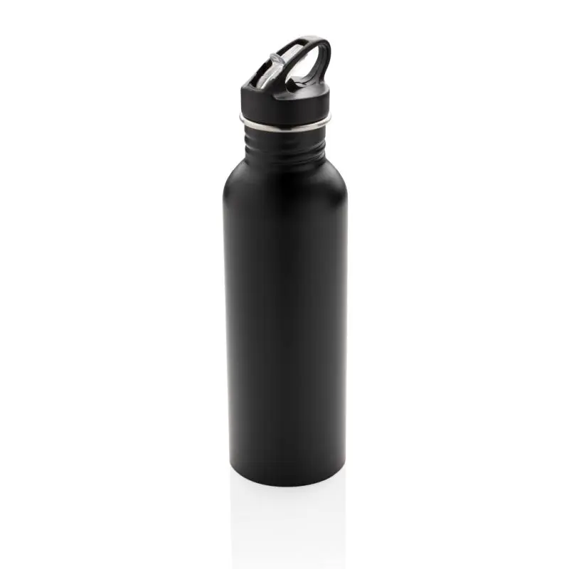 Deluxe Schwarze Edelstahl-Sportflasche, 750ml