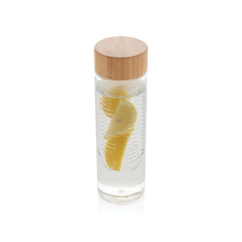 Aromaflasche 450 ml mit Bambusdeckel, Transparent, Ökologisch & Elegant