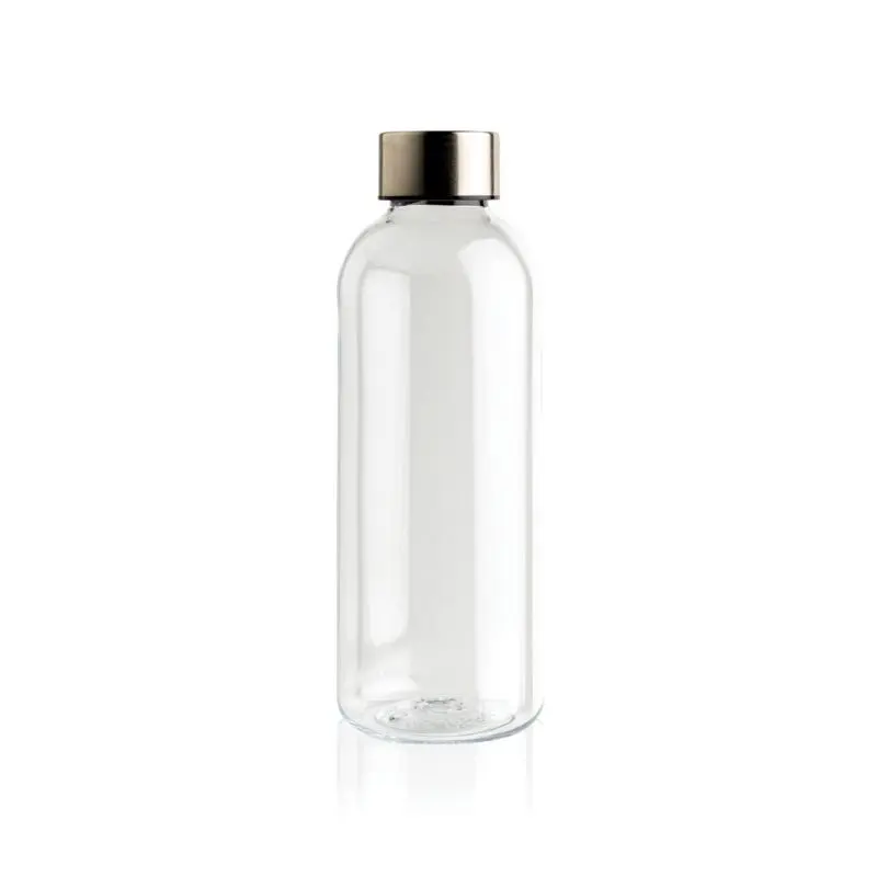 Transparente Trinkflasche mit Metalldeckel - 100% Auslaufsicher & Elegant
