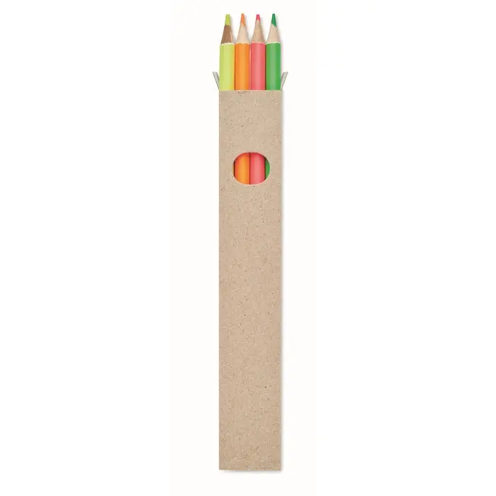 4 Textmarker-Buntstifte BOWY - Multicolor - Vielseitiges Marker-Set für Buntes Markieren