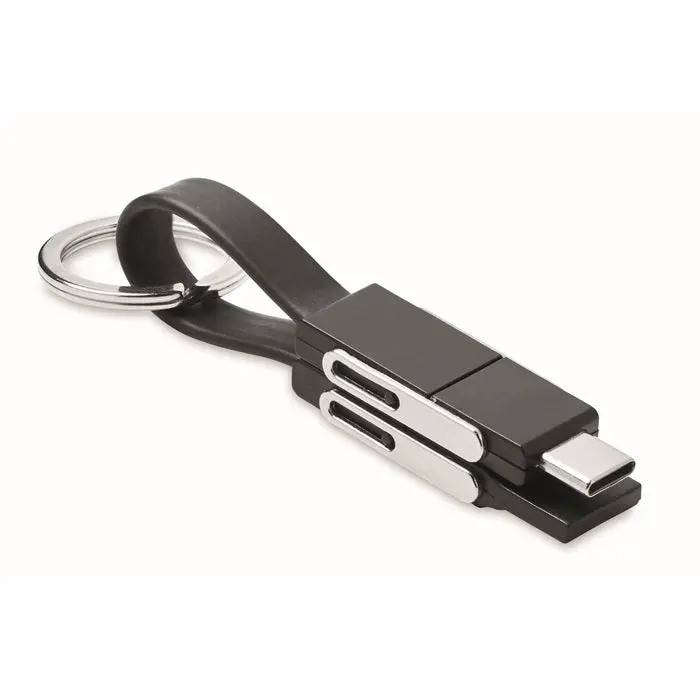 Multi-Funktions Schlüsselanhänger Kabel KEY C - schwarz