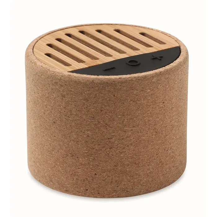 ROUND+ Beige Kork Wireless Lautsprecher, Modern & Umweltfreundlich