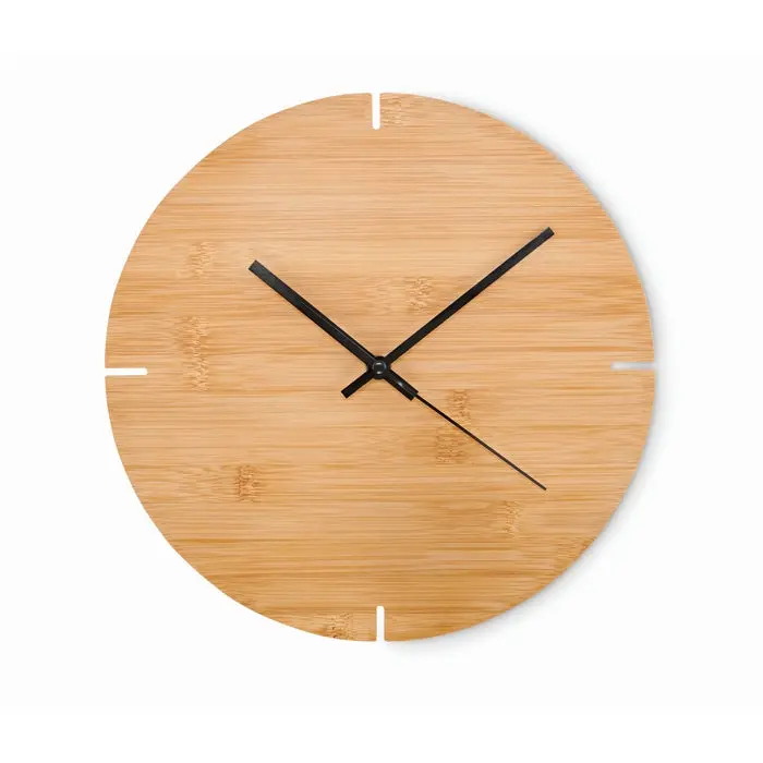 ESFERE Wanduhr aus Bambus - Natürliches Holzdesign, Stilvoll und Modern