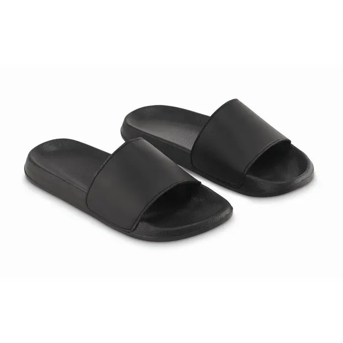 Badeschlappen Größe 36/37 KOLAM - Schwarz: Bequem, Rutschfest, Perfekt für Pool & Strand