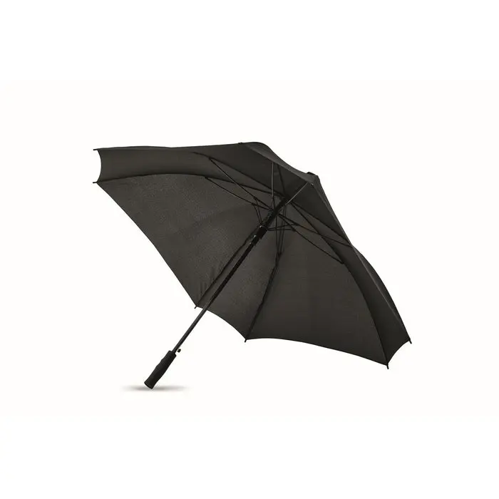 Quadratischer Regenschirm COLUMBUS 27 Zoll in Schwarz - Stilvoll & Praktisch