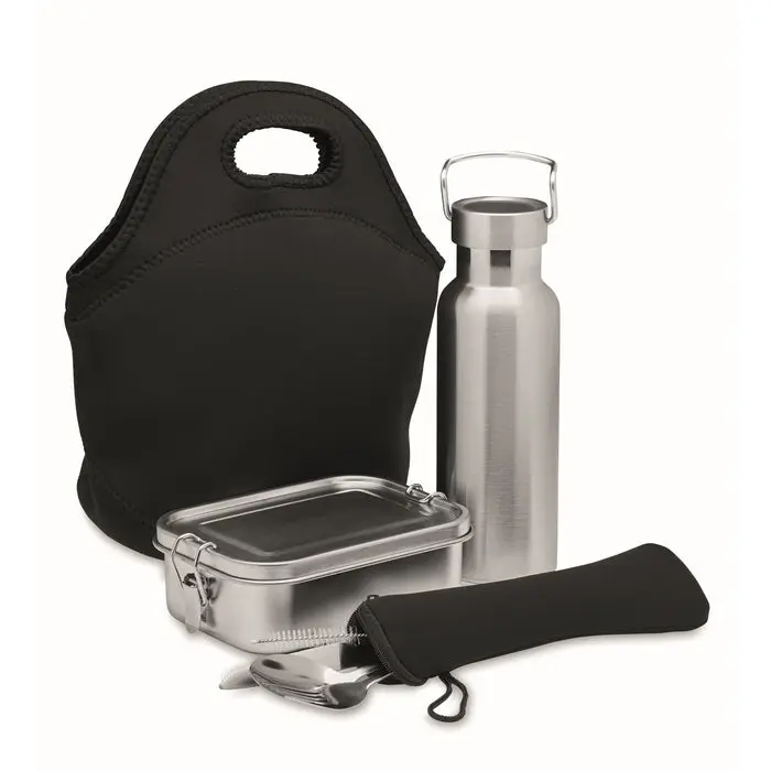 Edelstahl Lunch-Set ILY - strapazierfähig, elegant, schwarz