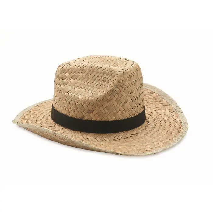 TEXAS Cowboy-Strohhut in Tiefschwarz – Robust & Stilvoll für Outdoor
