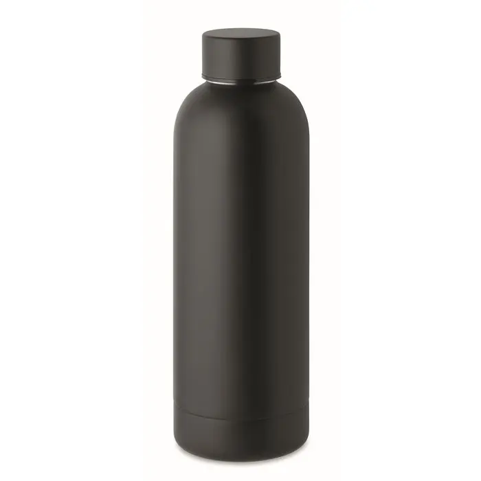 ATHENA Schwarze Edelstahl-Trinkflasche, 500 ml, Robust & Stilvoll