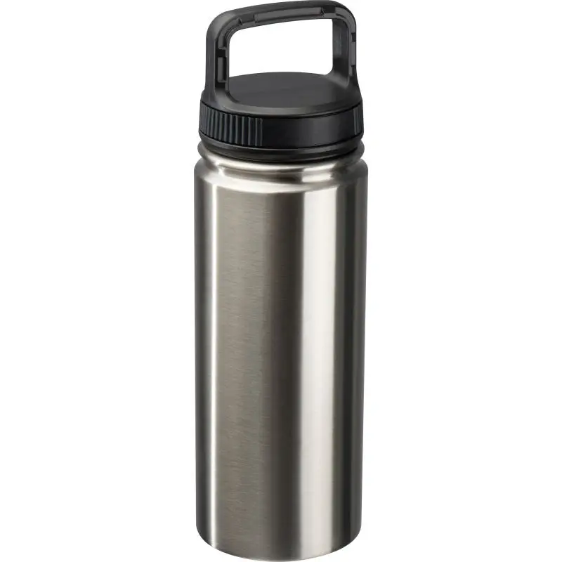 Elegante Vakuum-Edelstahlflasche, 550ml - Silbergrau